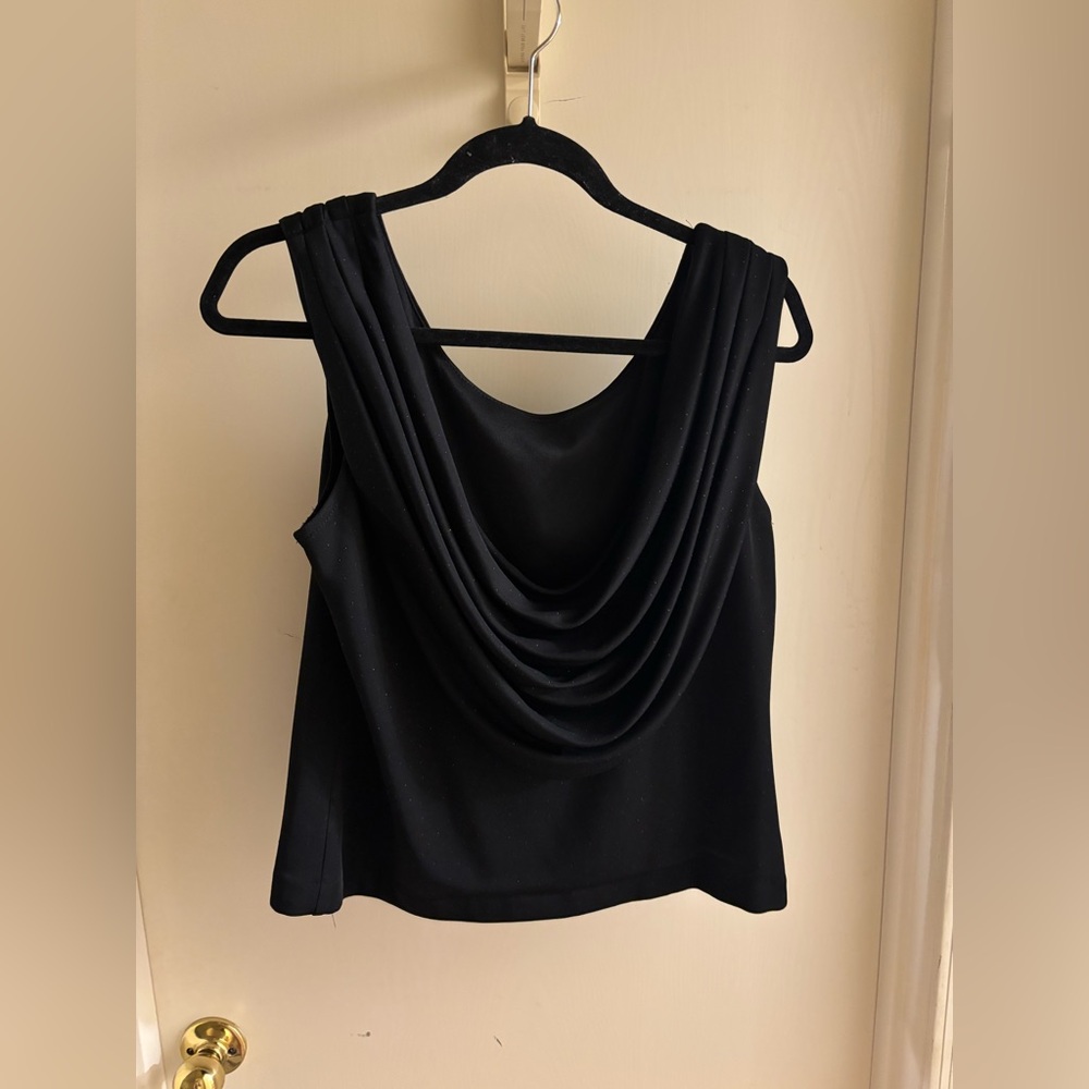 Vintage low back cowl neck tank
